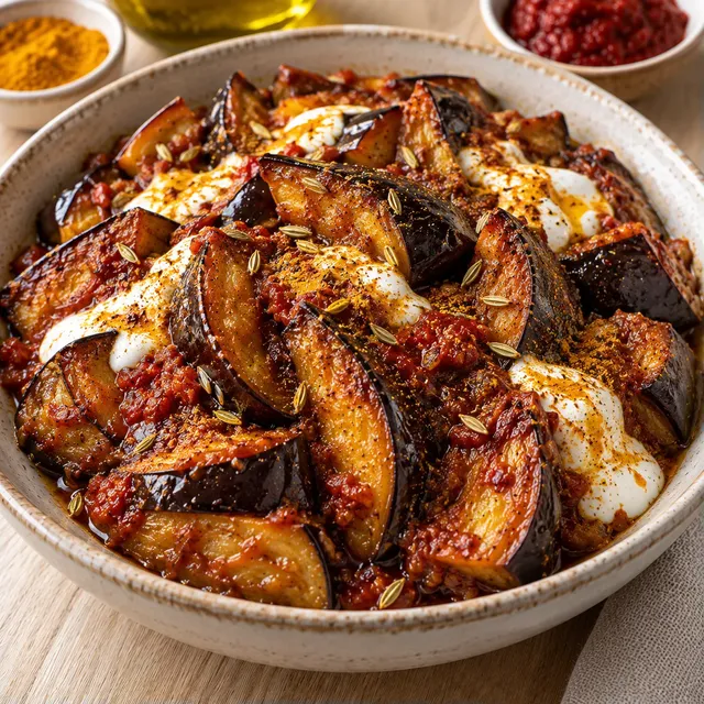 Aubergines Épicées Fondantes