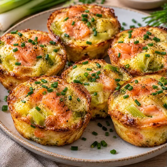 Bouchées saumon poireaux