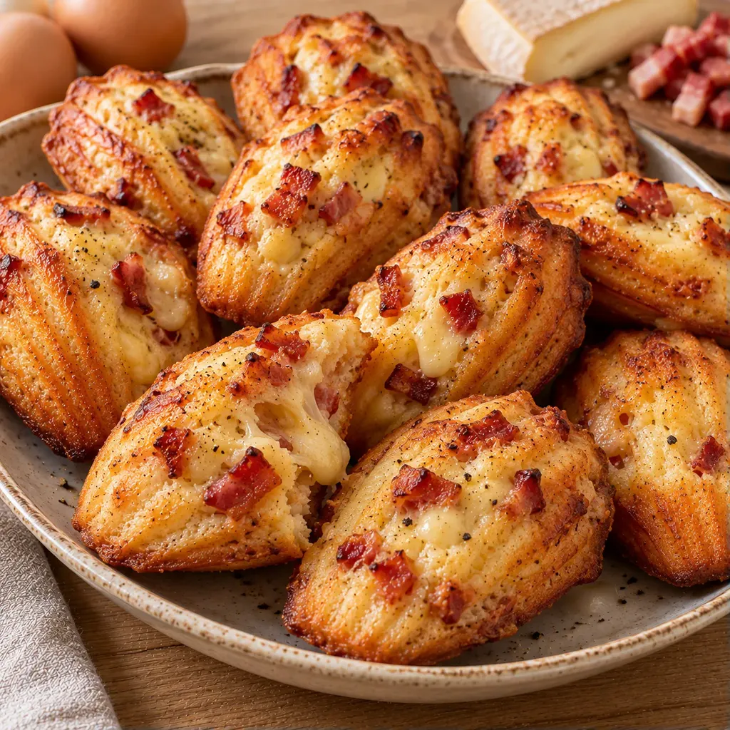 Madeleines fromage et bacon