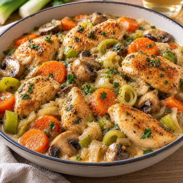 Poulet et Légumes Mijotés