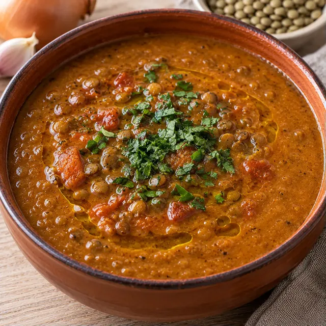 Velouté de lentilles marocain