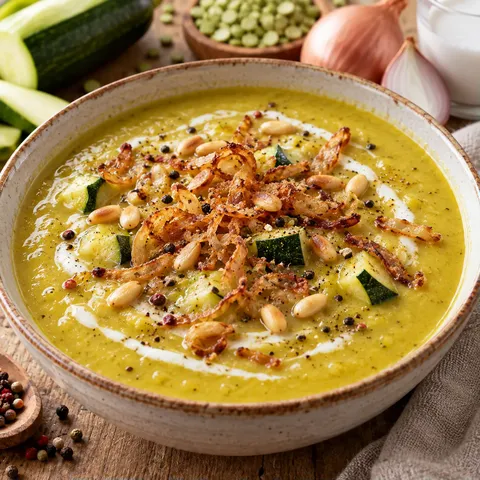 Courgettes et pois cassés
