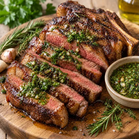 Bœuf grillé chimichurri