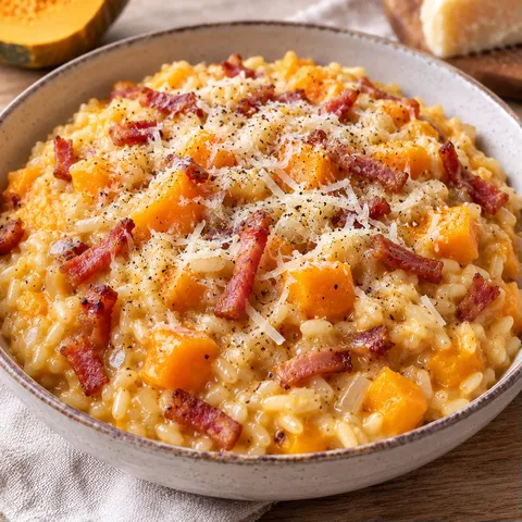 Risotto Courge Lardons
