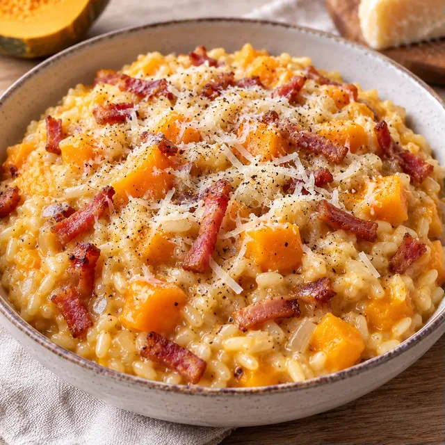 Risotto Courge Lardons