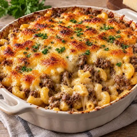 Coquillettes gratinées fromage