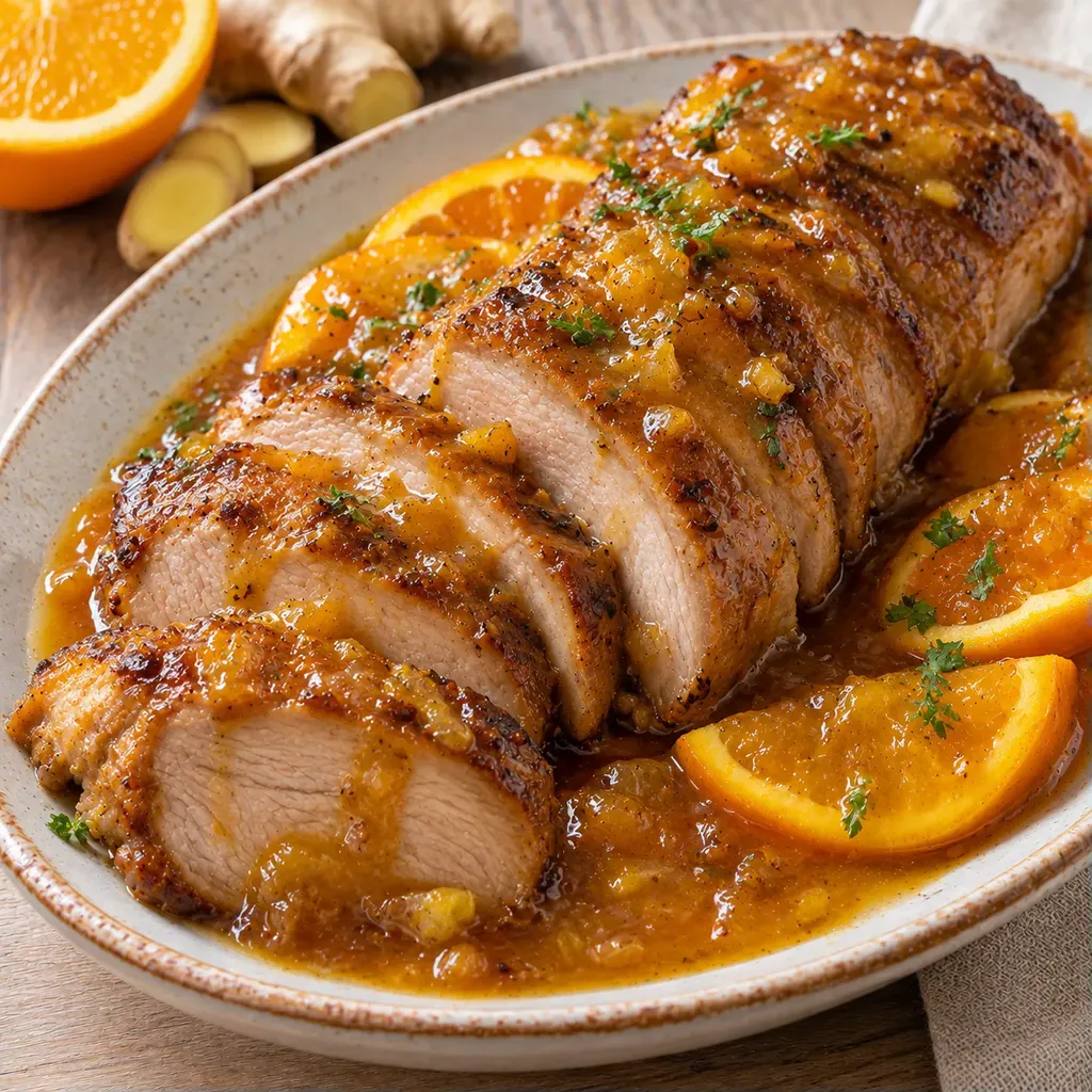 Porc orange gingembre