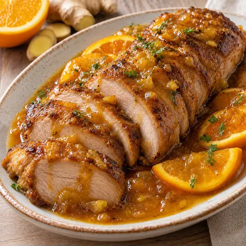 Porc orange gingembre