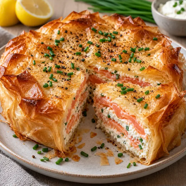 Saumon crémeux phyllo