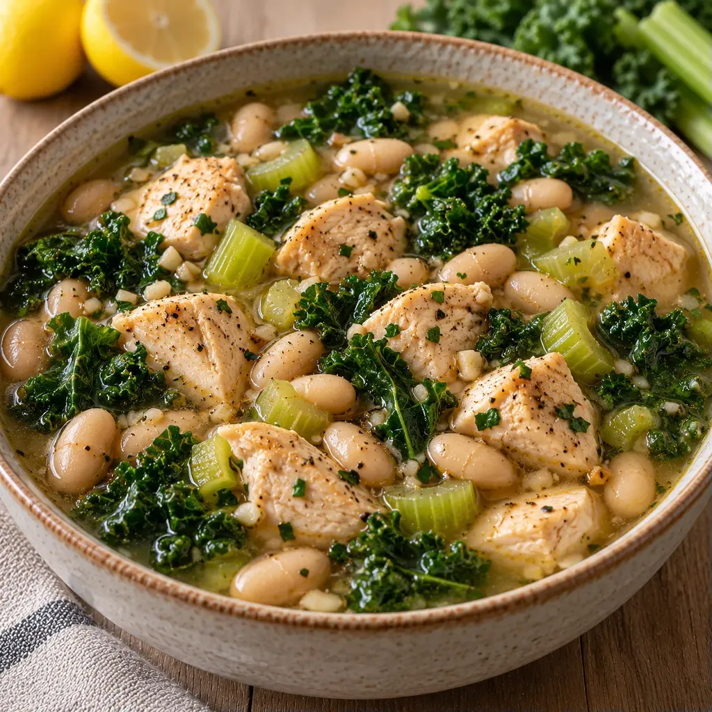 Poulet haricots soupe