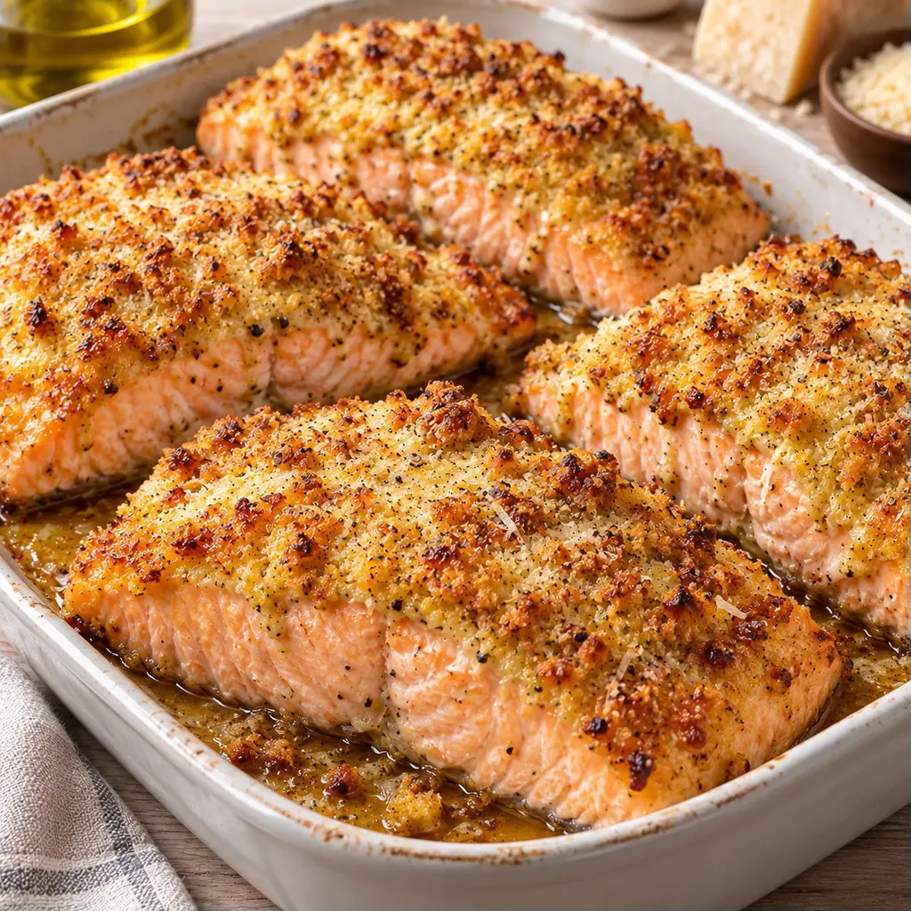Saumon parmesan croûte