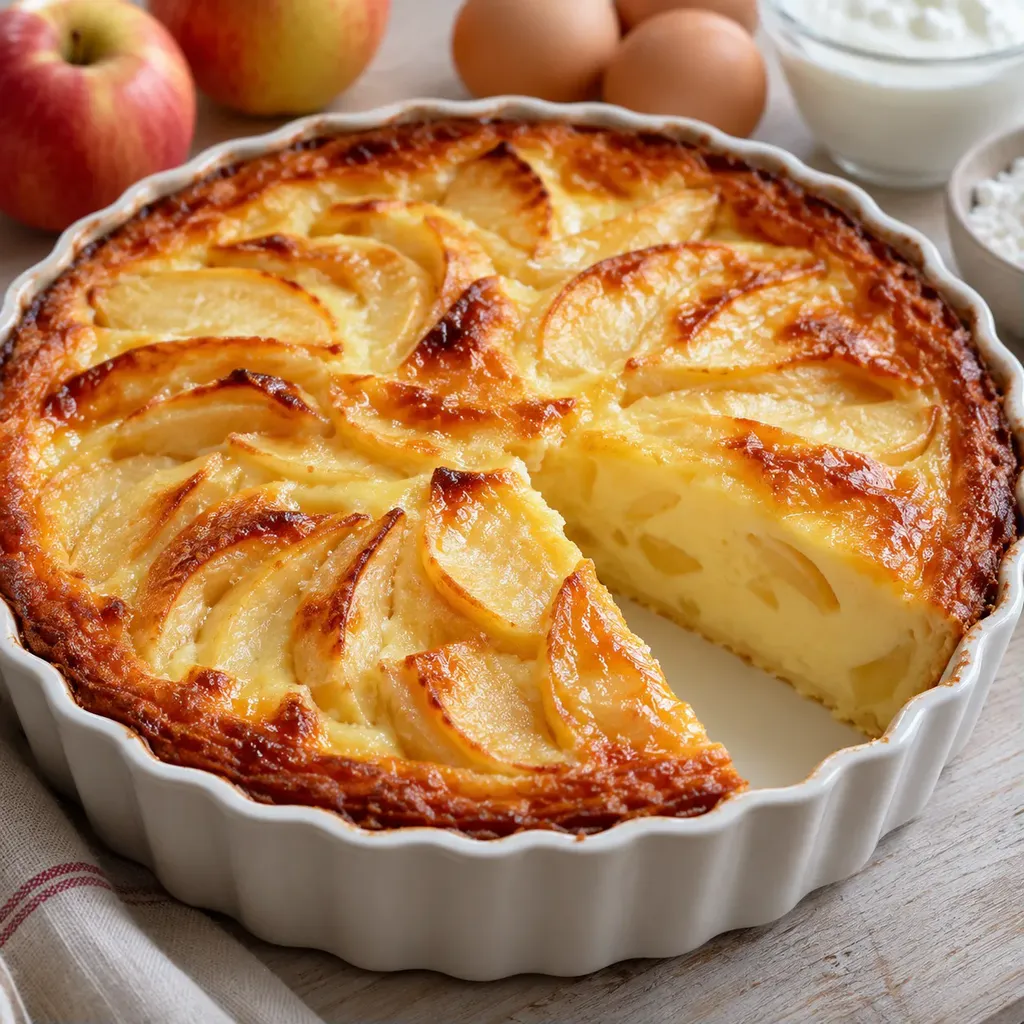Pommes flan yaourt