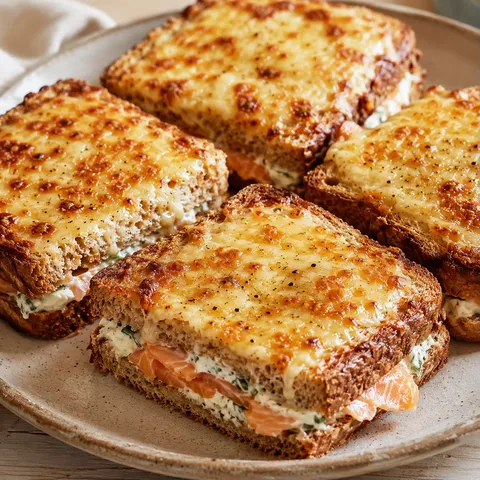 Saumon crémeux croque