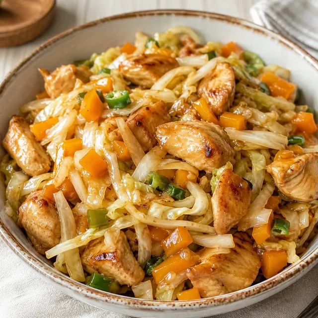 Poulet au chou wok