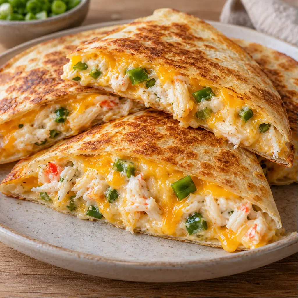 Quesadillas fromage crabe