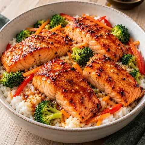Saumon et riz coco