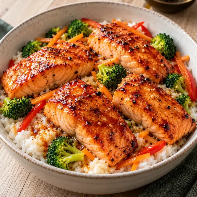 Saumon et riz coco