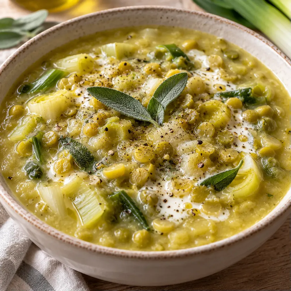 Poireaux Pois Cassés