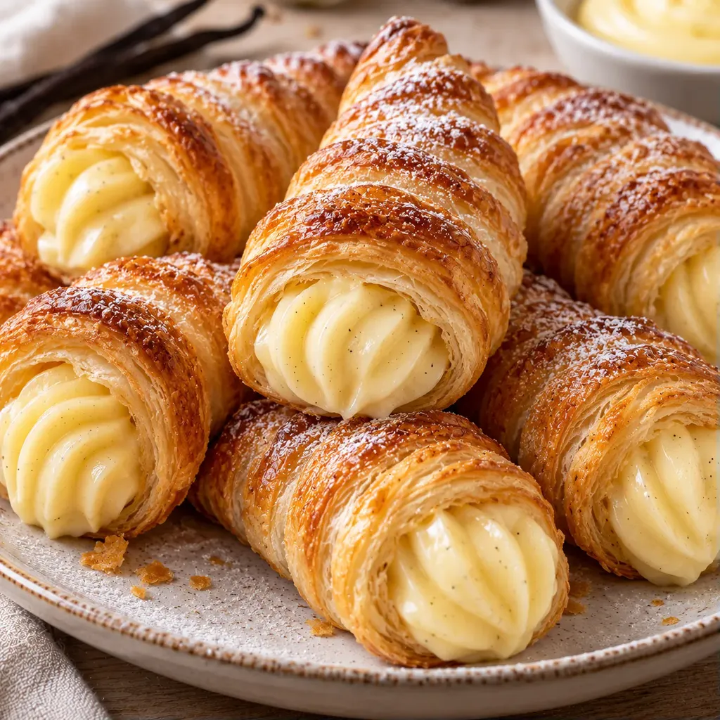 Cornets pâte vanillée