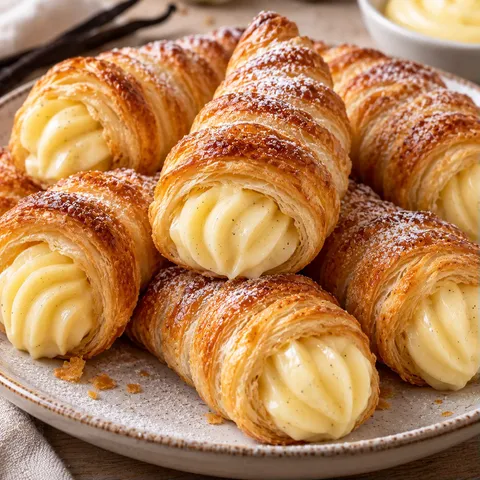 Cornets pâte vanillée