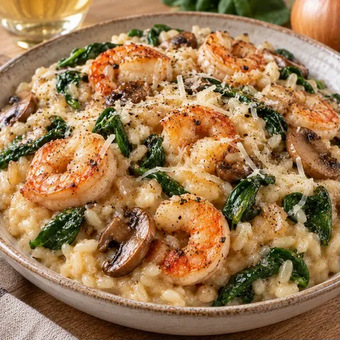 Crevettes Risotto Marsala