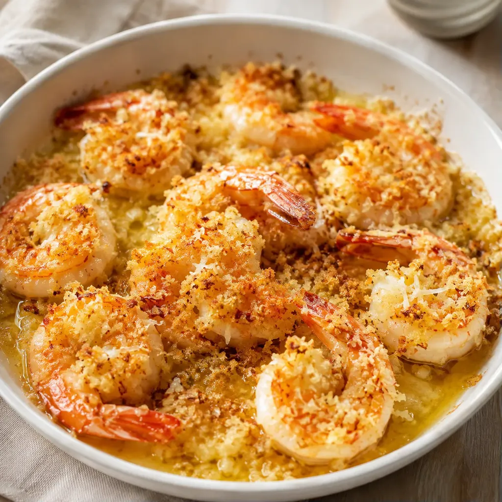 Crevettes savoureuses dorées
