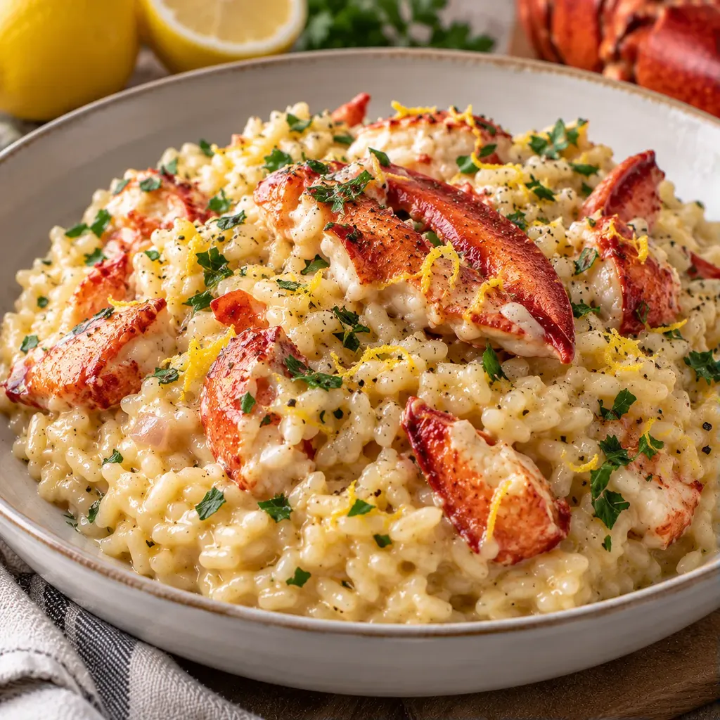 Homard et riz crémeux