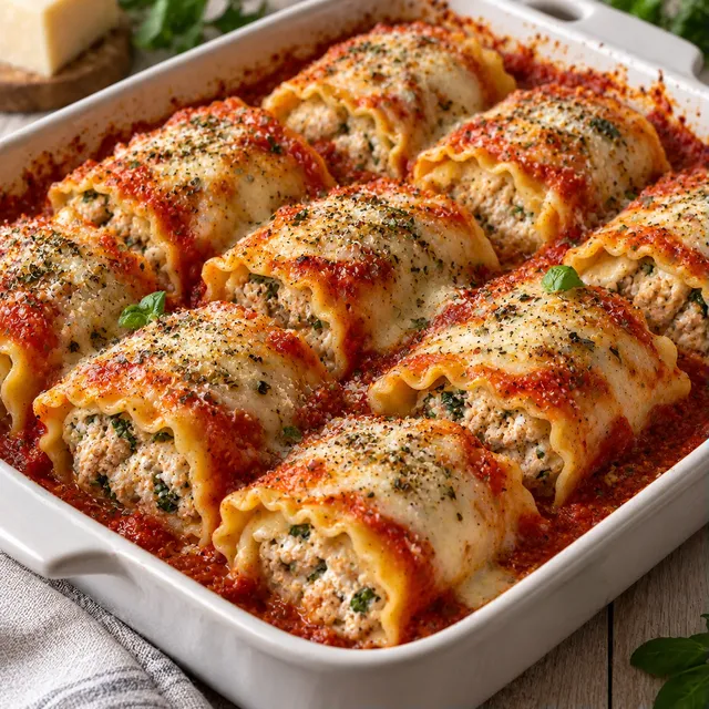 Lasagnes roulées dinde