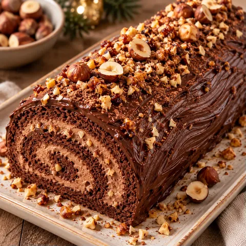 Bûche Noisette Chocolat