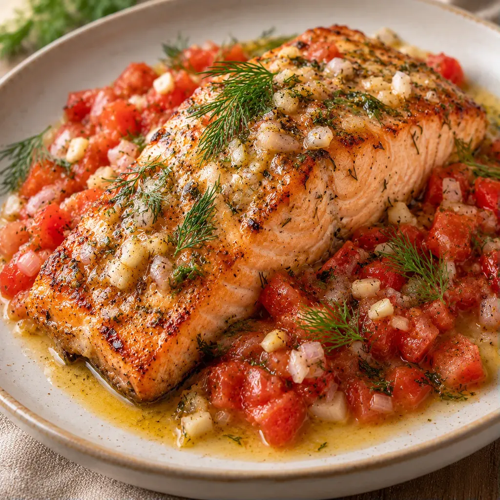 Saumon grillé à l'aneth