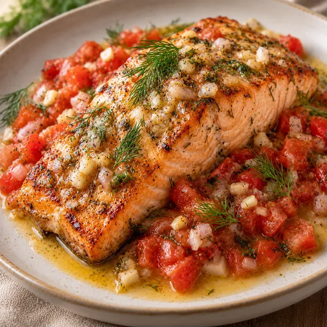 Saumon grillé à l'aneth