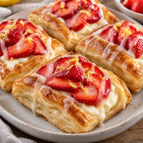 Feuilletés Fraises et Fromage Frais