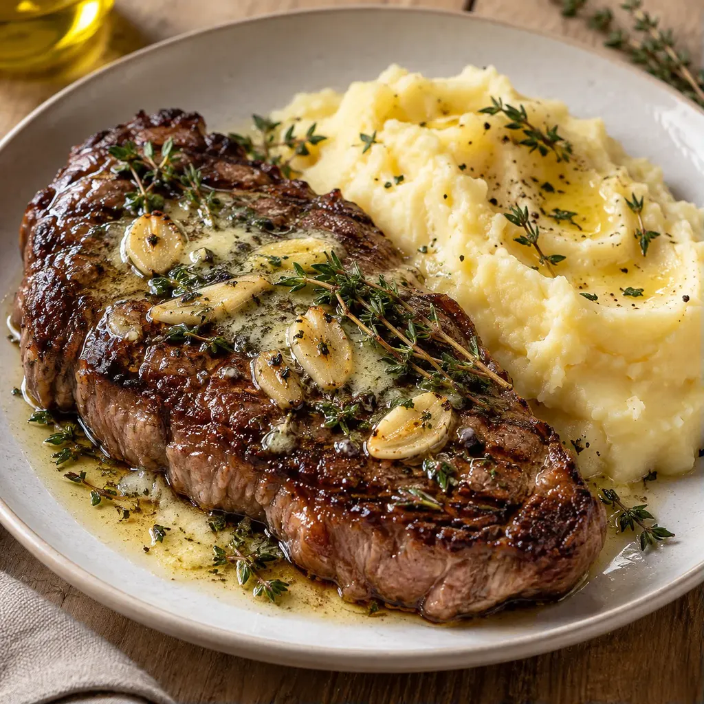 Steak beurre ail