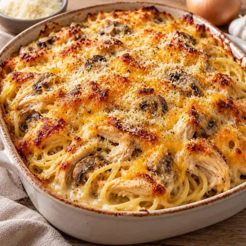 Gratin Poulet Spaghetti