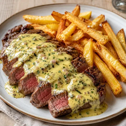 Frites steak béarnaise