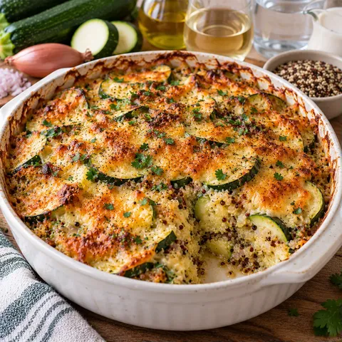 Gratin délicieux de légumes et quinoa