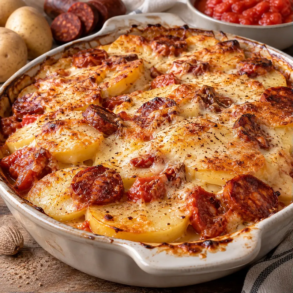 Pommes Gratinées Chorizo