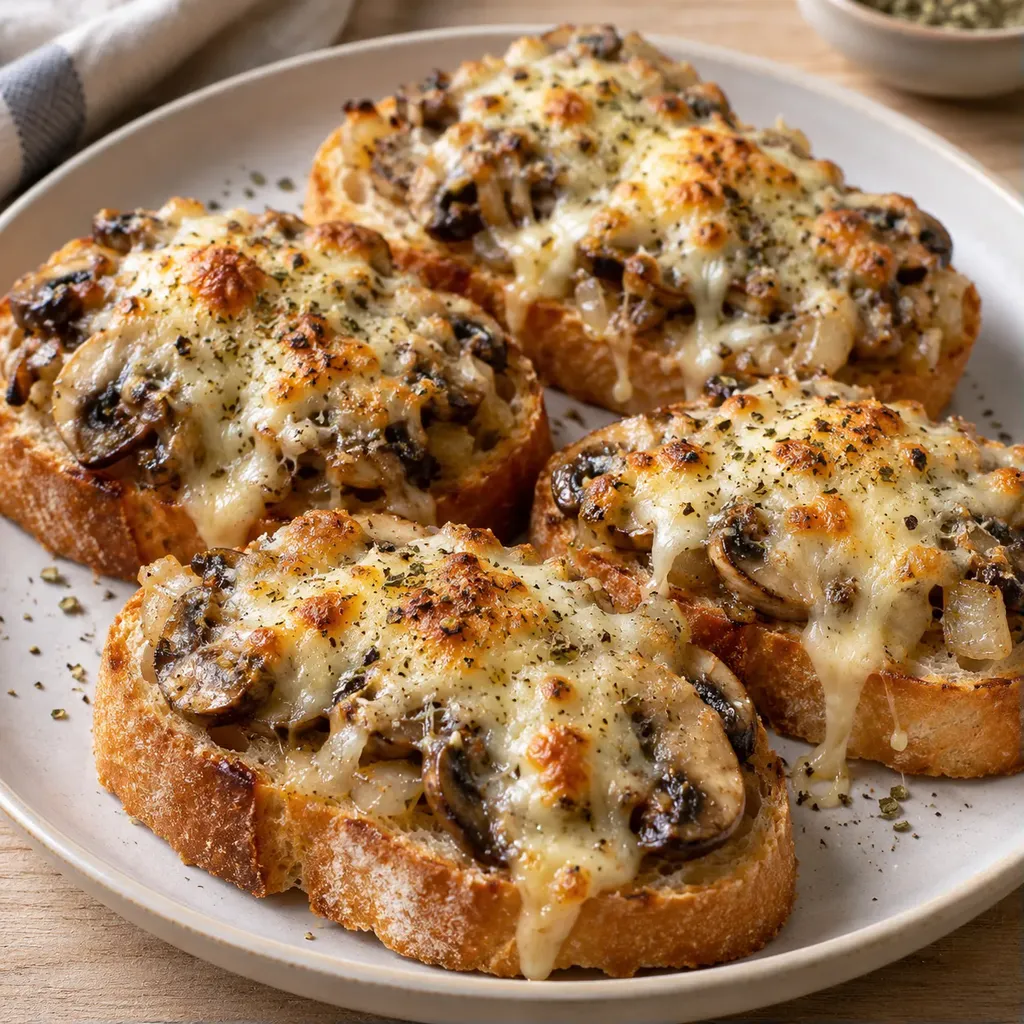 Toasts Fromage Champignons