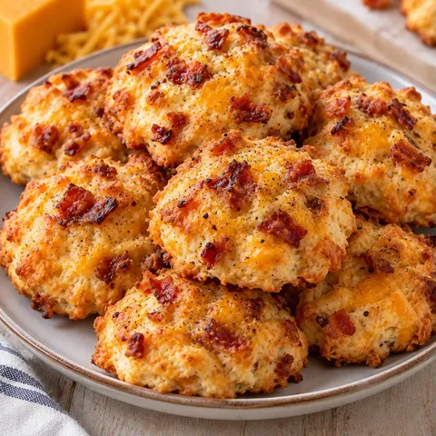 Biscuits apéro croustillants fromage bacon