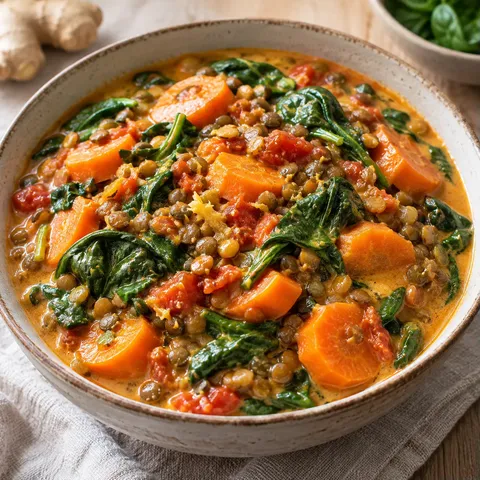 Lentilles et carottes savoureux