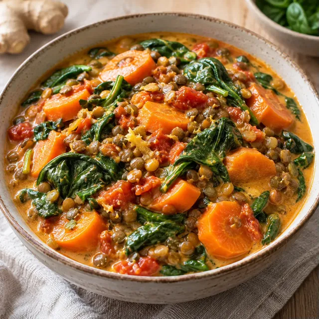 Lentilles et carottes savoureux