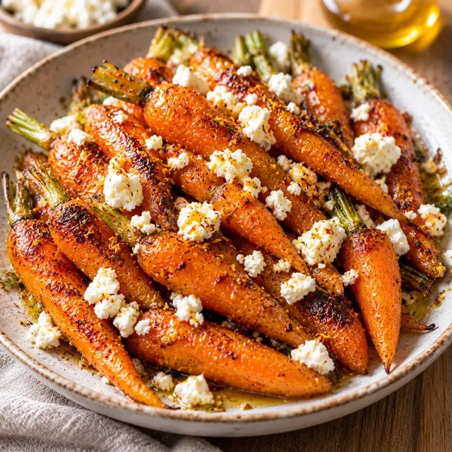 Carottes au four épicées et fêta