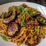 Boeuf champignons pâtes