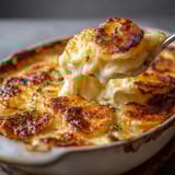 Un plat généreux et fondant de gratin dauphinois servi avec amour.