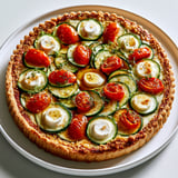 Tarte légère courgettes, tomates, chèvre