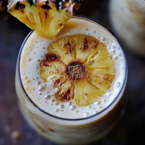 Boisson tropicale au lassi et ananas doré